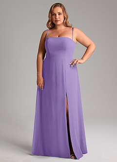 Azazie Wren Bridesmaid Dresses Tahiti A-Line Side Slit Chiffon Convertible Dress image14