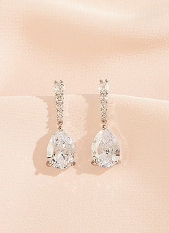 front Vintage Rhinestone Drop Earrings