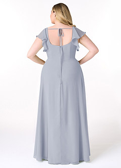 Azazie Bondi Bridesmaid Dresses Dusty Lavender A-Line Ruffled Chiffon Dress image8