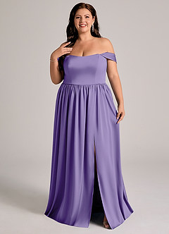 Azazie Calianna Bridesmaid Dresses Tahiti A-Line Off the Shoulder Stretch Satin Convertible Dress image8