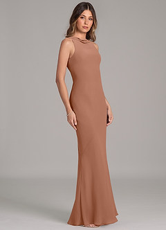 Azazie Allettie Abiti da Damigella Abito Sirena in Chiffon Bronzo image5