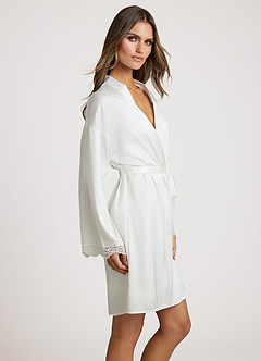 front Komplet szlafroka i sukienki z satyny koronkowej