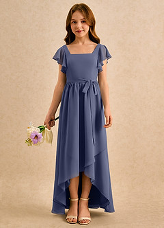 Azazie Milly Girls Formal Flower Girl Klänningar Klä A-Line i Chiffong Plisserad image3