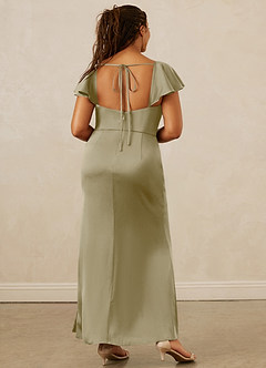 Christian Siriano Bridal for Azazie 1005 Bridesmaid Dresses Moss Green Sheath Sweetheart Neckline Stretch Satin Dress image15