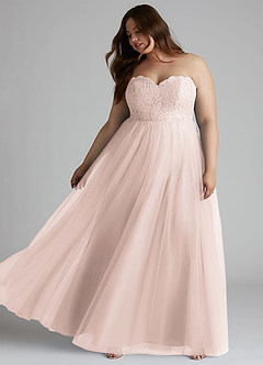Azazie Roni Bridesmaid Dresses Rose Petal A-Line Sweetheart Neckline Tulle Convertible Dress image9