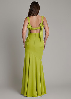 Azazie Carlotta Bridesmaid Dresses Lemongrass Mermaid Sweetheart Neckline Chiffon Dress image3