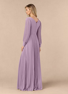 Azazie Zina Mother of the Bride Dresses Wisteria A-Line Pleated Chiffon Dress image3