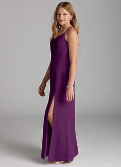 Azazie Becca Junior Robe Sirène en Mousseline de soie Grain De Raisin image6