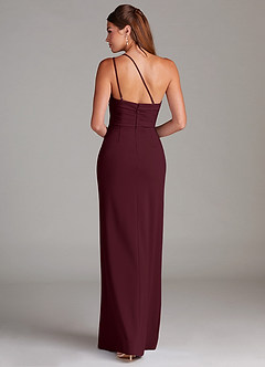 Azazie Eren Abiti da Damigella Abito Tubino in Crepe Elasticizzato Monospalla Cabernet image2