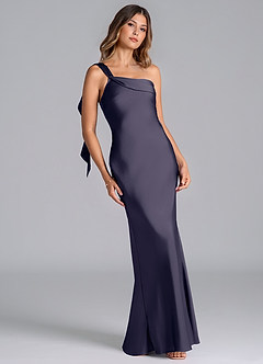 Azazie Driea Brudtärnklänningar Klä av Sjöjungfru i Stretch Satin Ena axeln Stormig image1