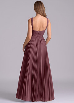 Azazie Mina Bridesmaid Dresses Sangria A-Line Pleated Chiffon Dress image7