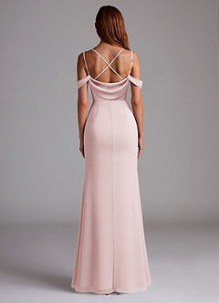 Azazie Callan Bridesmaid Dresses Blushing Pink Mermaid Pleated Chiffon Convertible Dress image2