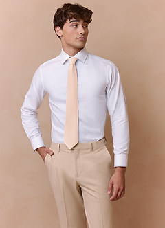 front Stretch Satin Wide Tie