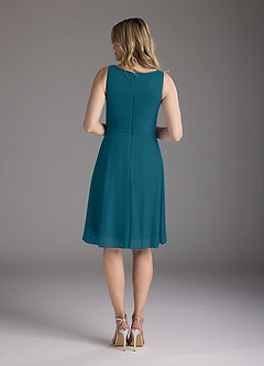 Azazie Sunny Abiti per la Madre della Sposa Abito A-Line in Maglia Plissettato Blu Inchiostro image6