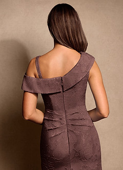 Azazie Hamptons Mother of the Bride Mekot A-linja Pliseerattu Floral Burnout Lattian pituus Pukeutua image7