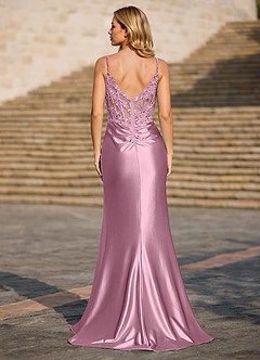 Radiance Rose Poudré Robe de bal fourreau en jersey ornée de perles image7