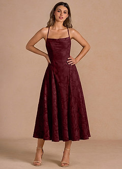 Irelia Wine Midi Dress image3