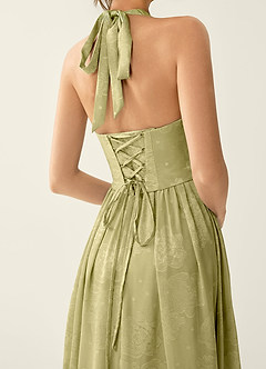 Anliem Celadón Vestido de fiesta jacquard image3