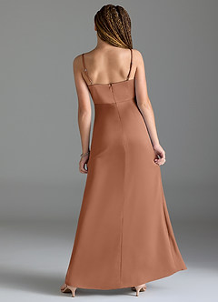 Azazie Maci Junior Klä av Sjöjungfru i Stretch Satin Plisserad image2