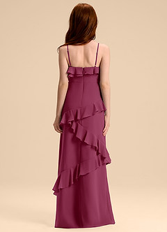 Azazie Evara Junior Abito A-Line in Chiffon Gelso image2