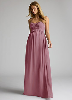 Azazie Llana Maternity Bridesmaid Dresses A-Line Chiffon Floor-Length Dress image3