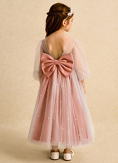 Azazie Trudy Sukienki dla dziewczynek sypiących kwiaty Suknia balowa Dekolt w kształcie serca Tiul Długość herbaty Sukienka image2