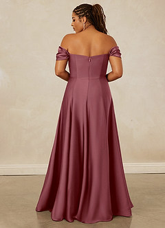 Christian Siriano Bridal for Azazie 1002 Bridesmaid Dresses Desert Rose A-Line Off the Shoulder Stretch Satin Convertible Dress image16