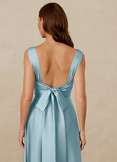 Christian Siriano Bridal for Azazie 1001 Robes de demoiselle d'honneur Robe Trapèze en Satin extensible Encolure en Forme de Cœur Bleu Maussade image9
