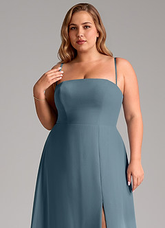 Azazie Wren Bridesmaid Dresses Twilight A-Line Side Slit Chiffon Convertible Dress image10