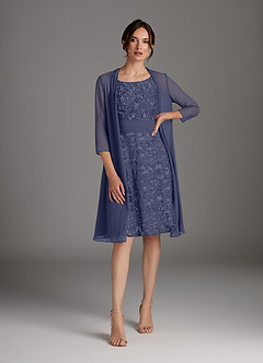 Azazie Beth Mother of the Bride Dresses Stormy A-Line Scoop Sequins Chiffon Dress image4