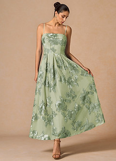 Vestido Verde Claro Largo Evangeline image3