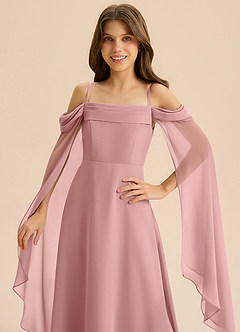 Azazie Moana Junior Klä av A-Line i Chiffong Plisserad image7