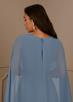 Azazie Isa Mother of the Bride Dresses Twilight A-Line V-Neck Pleated Chiffon Dress image6