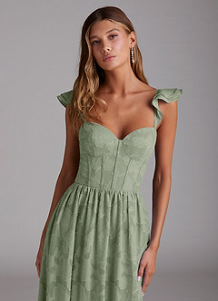 Denisse Pistachio Corset Maxi Dress image4