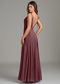 Azazie Dawn Bridesmaid Dresses Sangria Mermaid Pleated Chiffon Dress image2