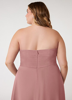 Azazie Arabella Allure Robes de demoiselle d'honneur Robe Trapèze Convertible en Mousseline de soie Encolure en Forme de Cœur Rose Poussiéreuse image14