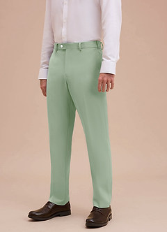 front Ethan Dusty Sage Refined Weave Dress Pants