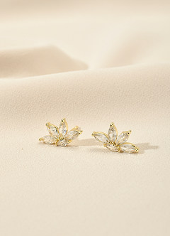 front Pendientes de pétalos de marquesa de cristal
