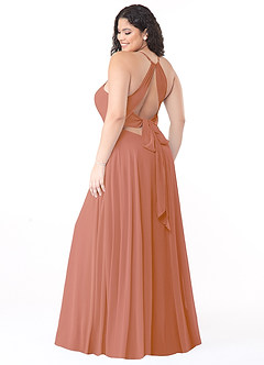 Azazie Evalleen Bridesmaid Dresses MAI TAI A-Line Pleated Chiffon Dress image8