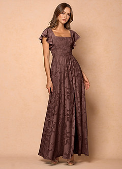 Anna Mocha Coco Ruffled Maxi Dress image4
