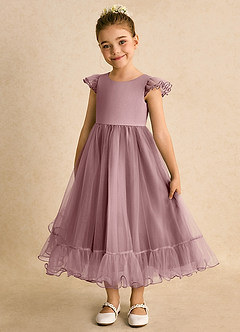 Azazie Phebs Final Sale Agave A-Line Tulle Dress image1