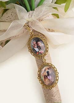 front Amuletos de foto dupla personalizados
