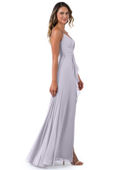 Azazie Emerald Bridesmaid Dresses Fog A-Line Ruffled Chiffon Dress image9