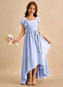 Azazie Milly Girls Formal Flower Girl Klänningar Klä A-Line i Chiffong Plisserad image1
