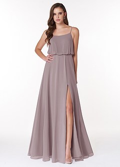 Azazie Lupe Final Sale Dusk A-Line Scoop Blouson Chiffon Dress image1