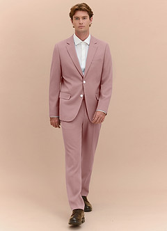 front James Dusty Rose Structured Stretch Suit