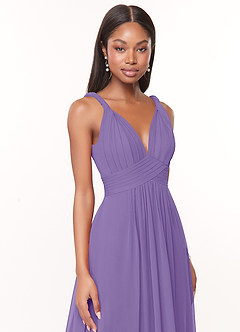 Azazie Maren Bridesmaid Dresses Tahiti A-Line Pleated Chiffon Dress image6
