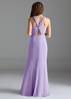 Azazie Rue Junior Lilac Mermaid Side Slit Chiffon Dress image2