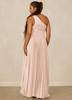 Christian Siriano Bridal for Azazie 1008 Bridesmaid Dresses Blushing Pink A-Line One Shoulder Stretch Satin Dress image10