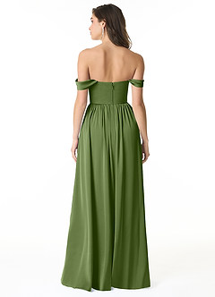 Azazie Morana Bridesmaid Dresses Juniper A-Line Off the Shoulder Stretch Satin Convertible Dress image4